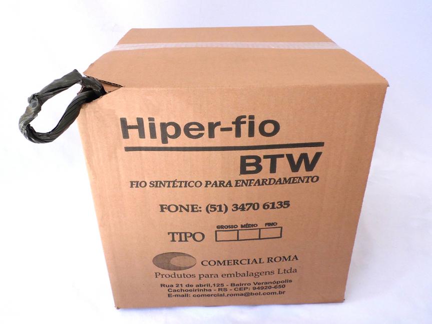 Fitilho Retorcido Hiper Fio BTW para enfardamento de material reciclado em prensas